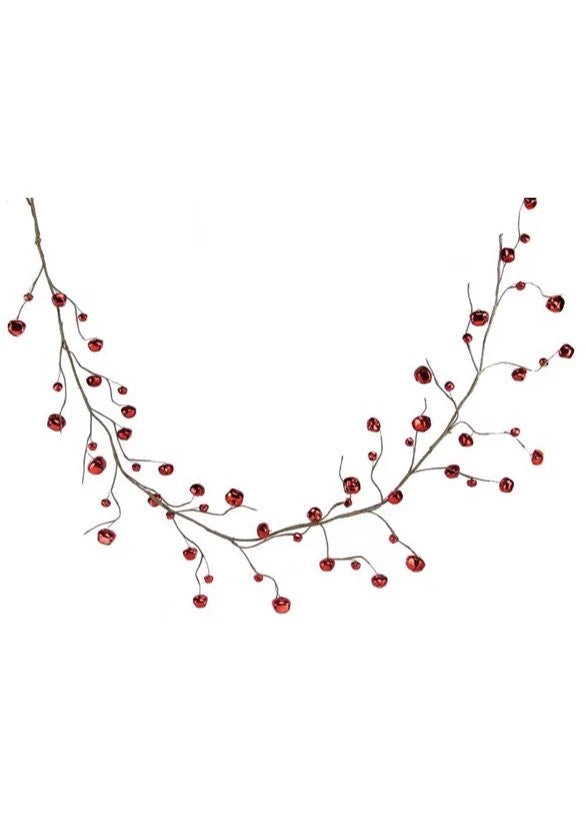 Guirlande de clochettes rouges brillantes – 5 pieds