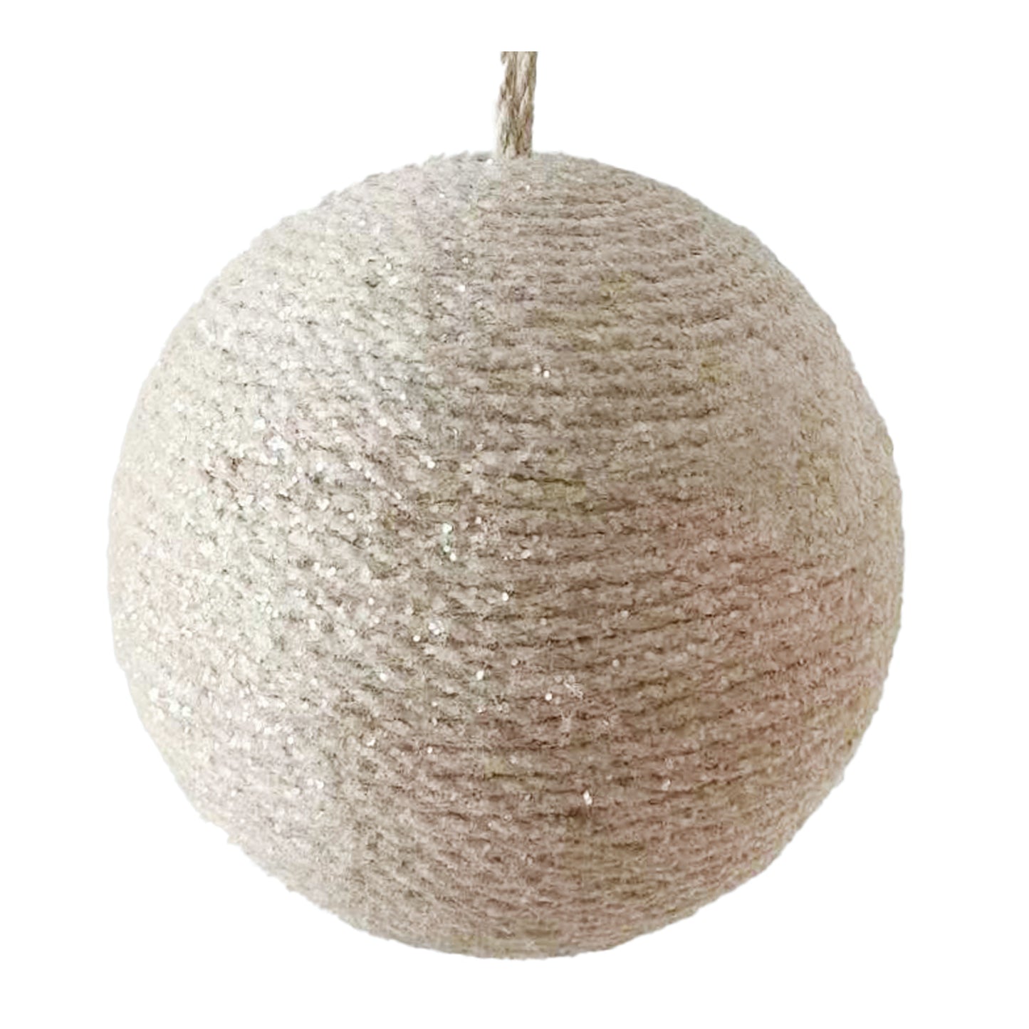 Decorative ball made of frosted natural rope – 6"