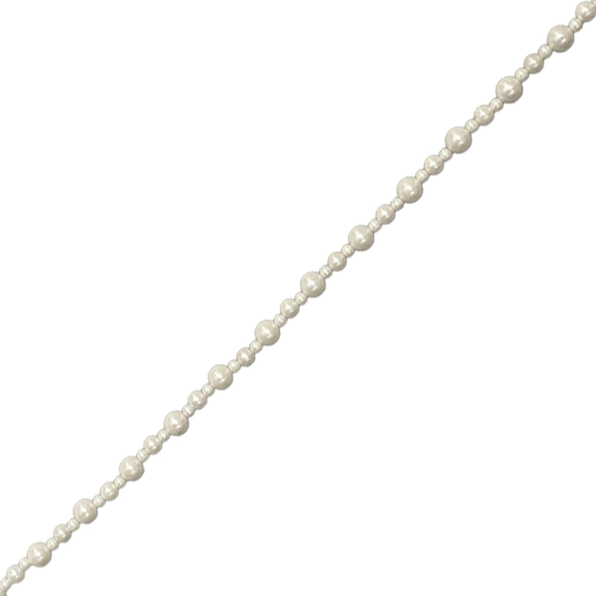 GUIRLANDE PERLE MÉLANGÉE 1.5m BLANC/BRILLANT - Christmas forever
