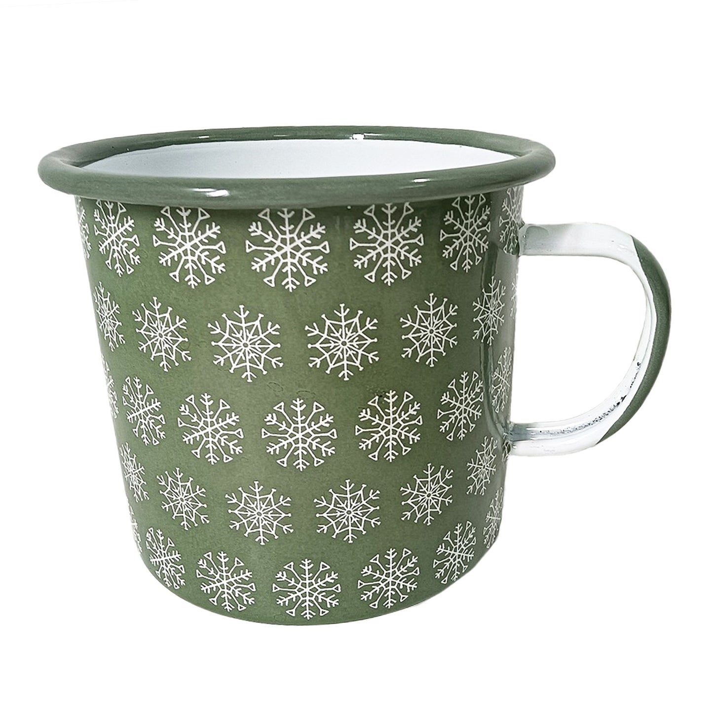 Tasse Enamel - Flocons de Neiges