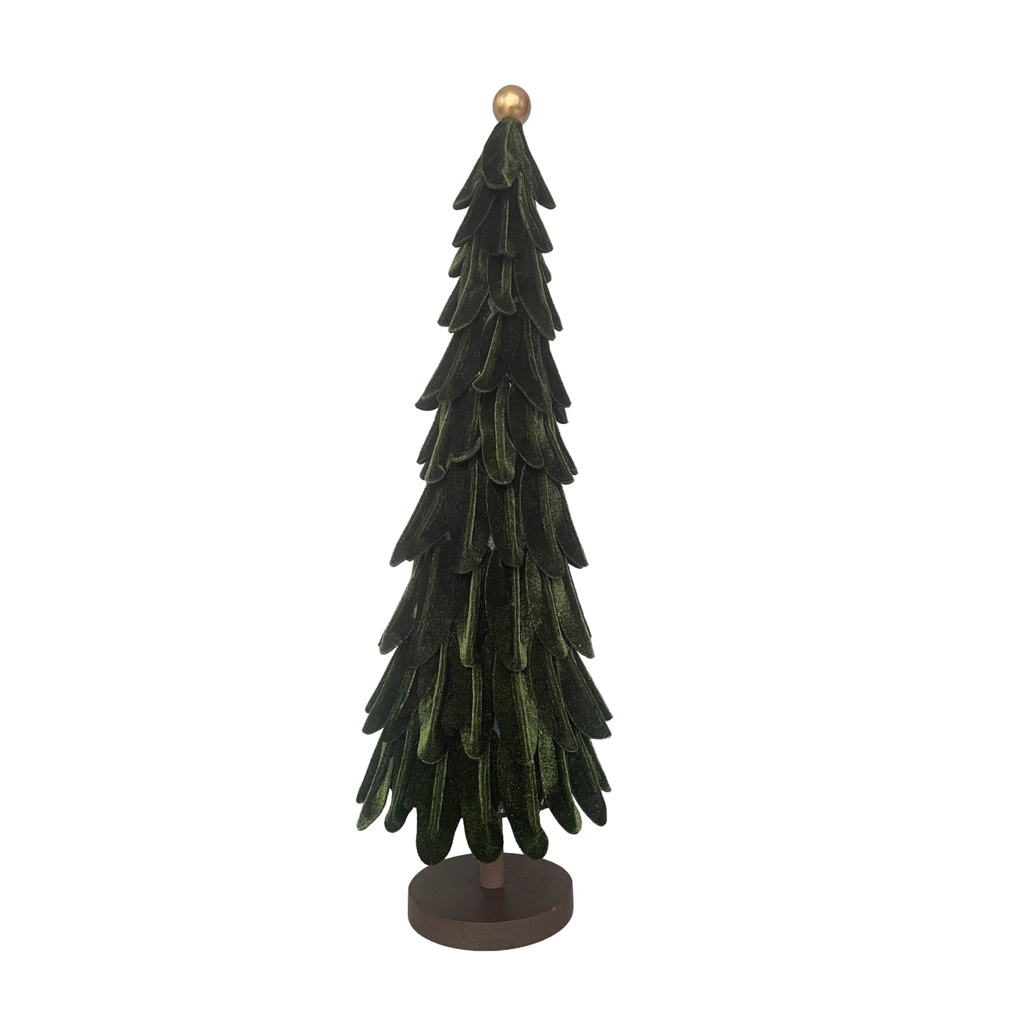 Sapin en velours vert foncé - 16 po