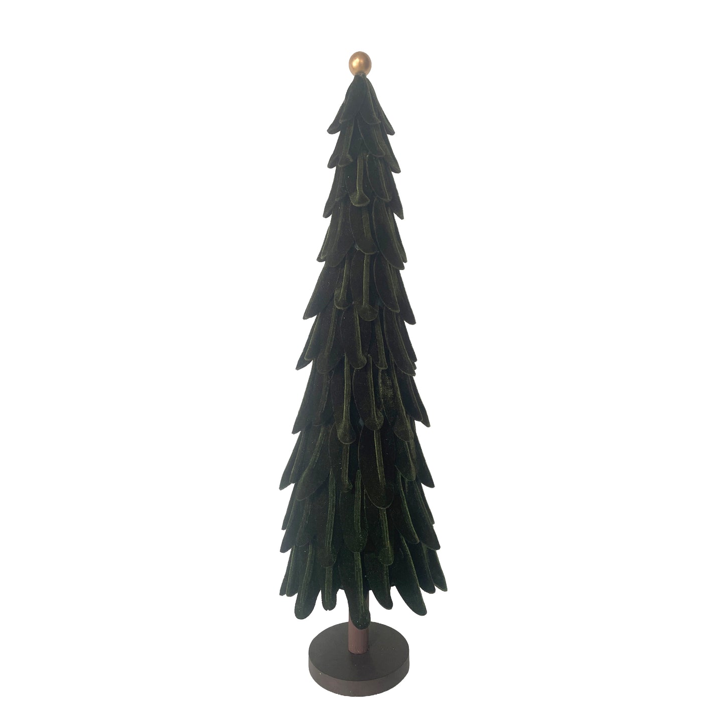 Sapin en velours vert foncé - 24 po