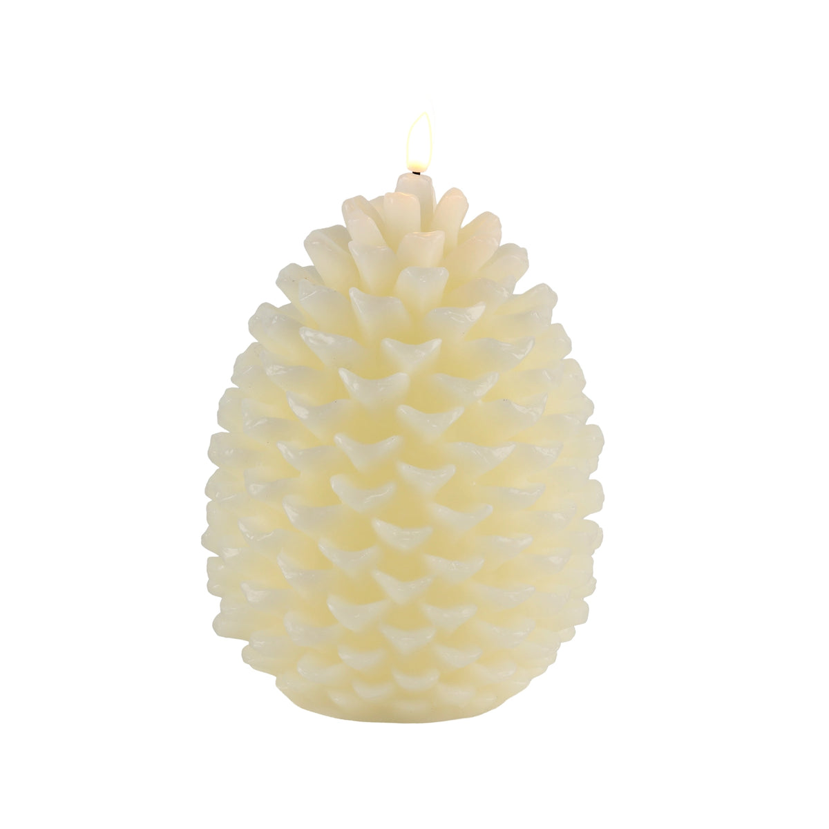 Bougie Led Pomme De Pin Crème (Petite)