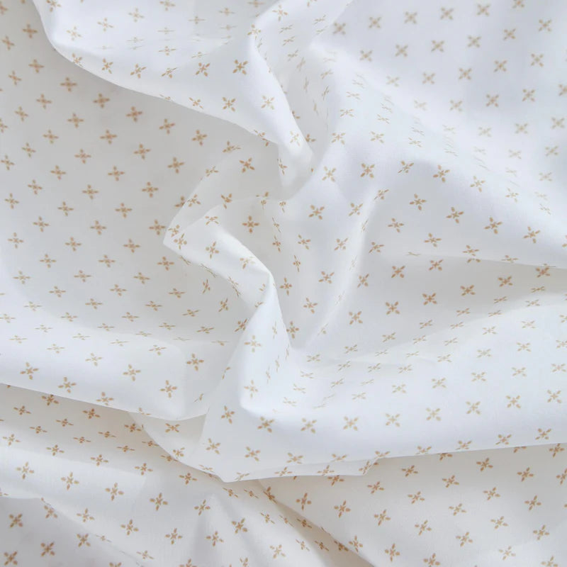 Ensemble de draps motif de croix sable - queen