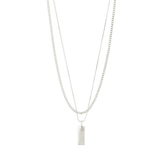 STAR recycled necklace 2 in 1 - silver plated