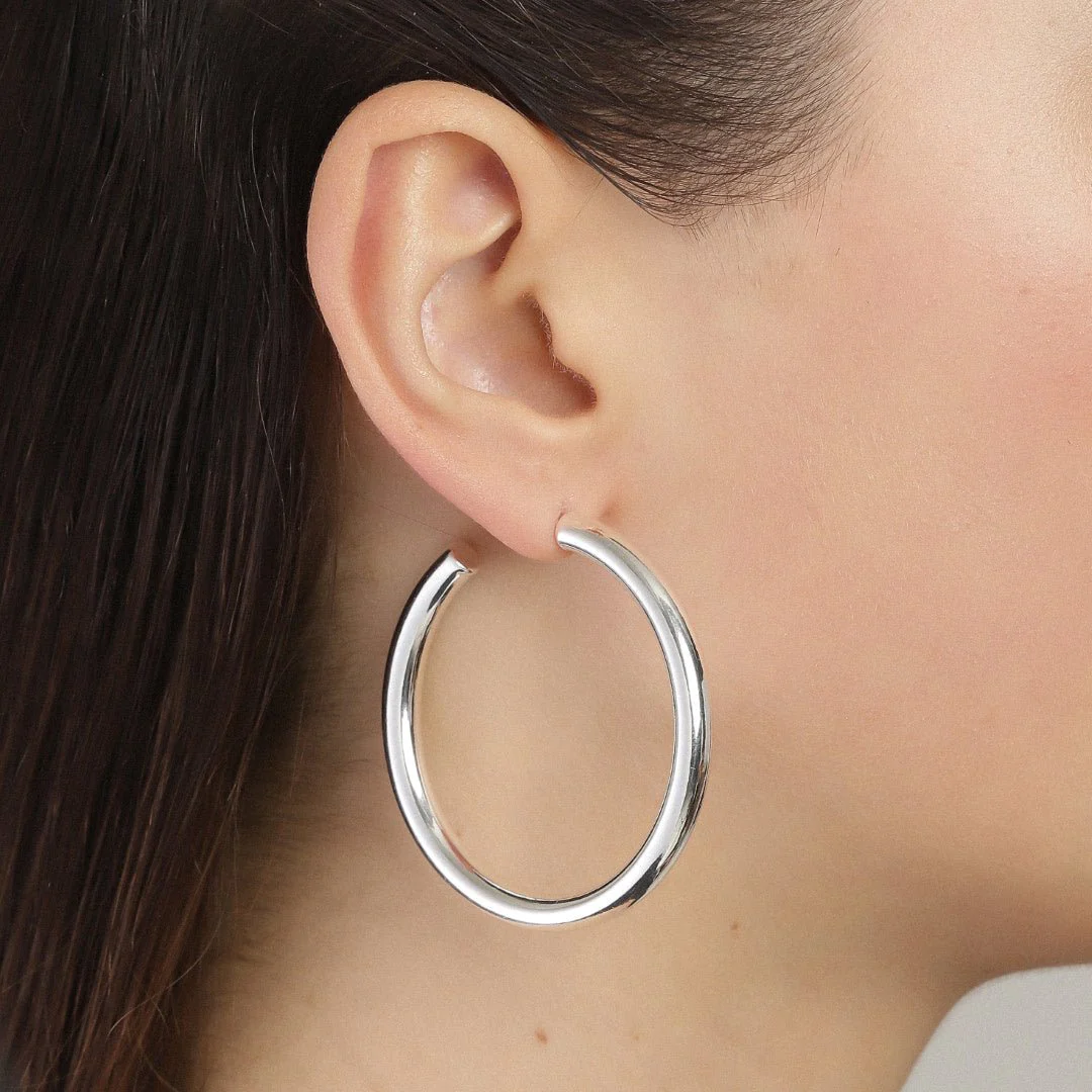 MADDIE anneaux large - plaqué argent