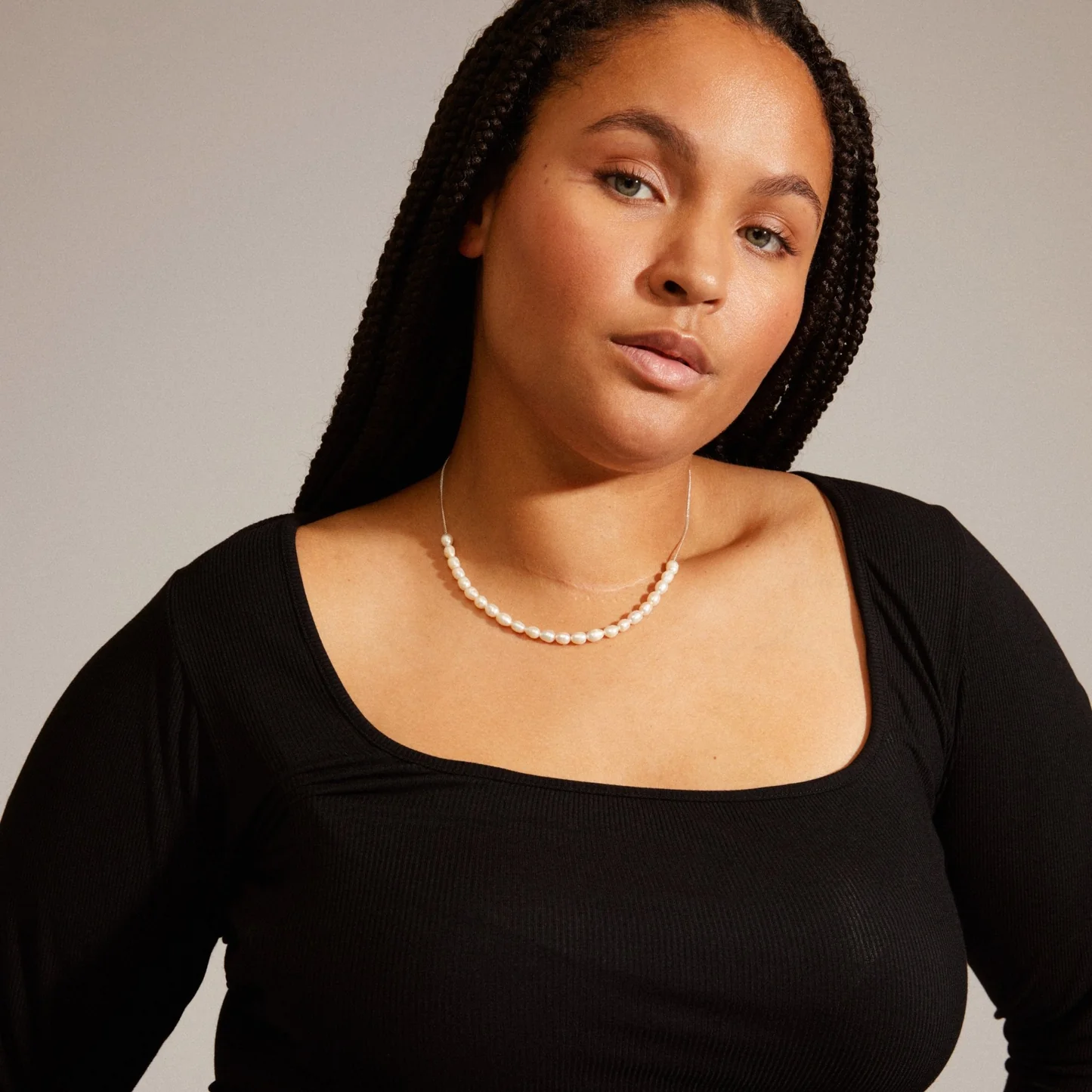 BERTHE collier de perles - plaqué argent