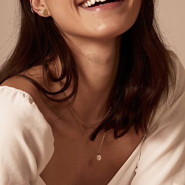 EILA necklace with pearl - gold plated