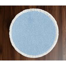 Napperon rond Bali - Dusty bleu