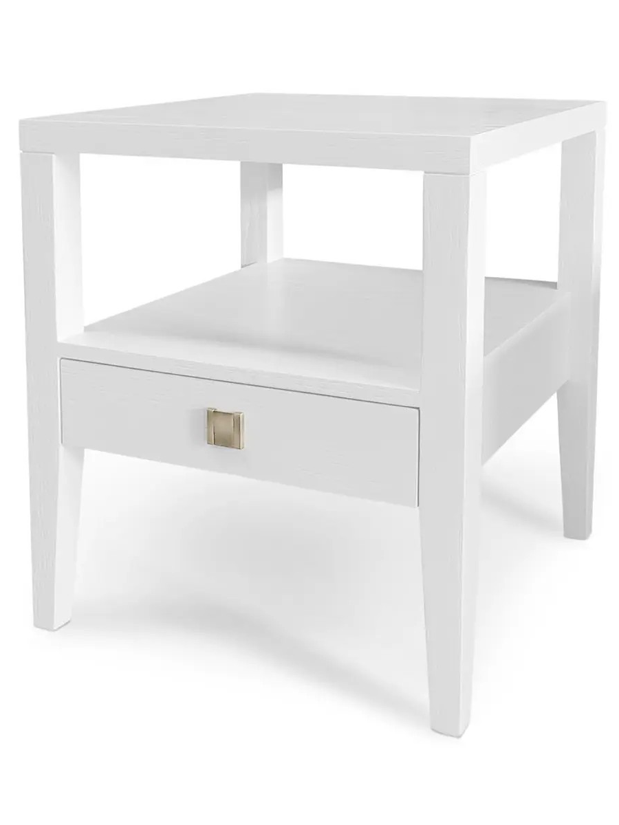 Hara 1-Drawer Side Table - White