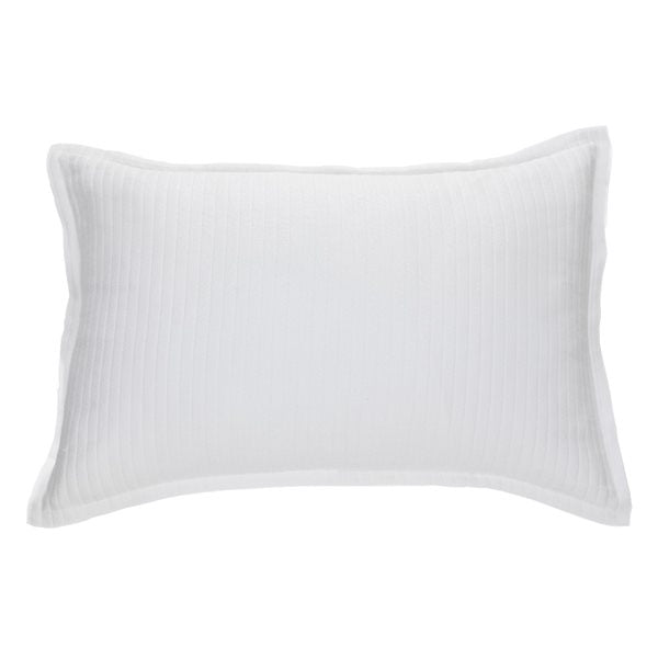 Maldives - Ensemble de couvre oreillers décoratifs tissés blancs