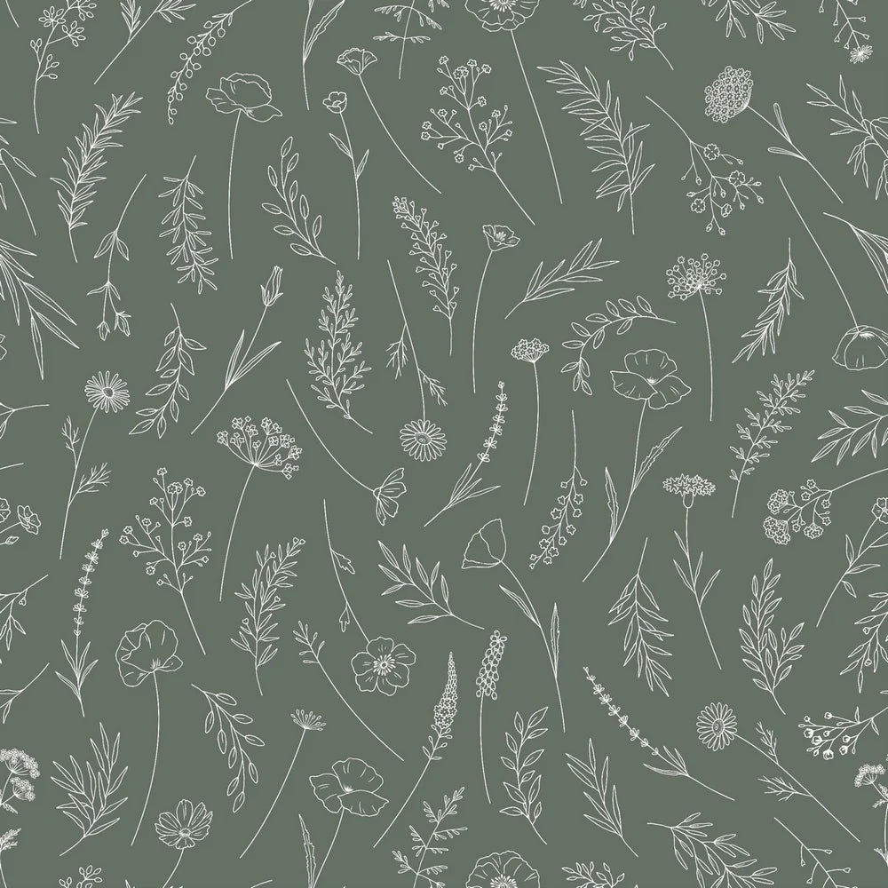 Nappe verte fleuri - Megan