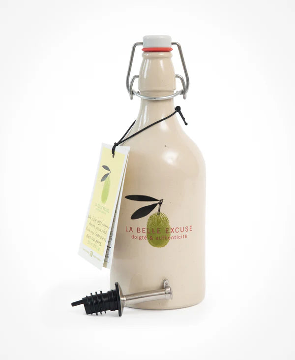 Huile d'olive Verte extra vierge, Huilier Céramique - La Belle Excuse