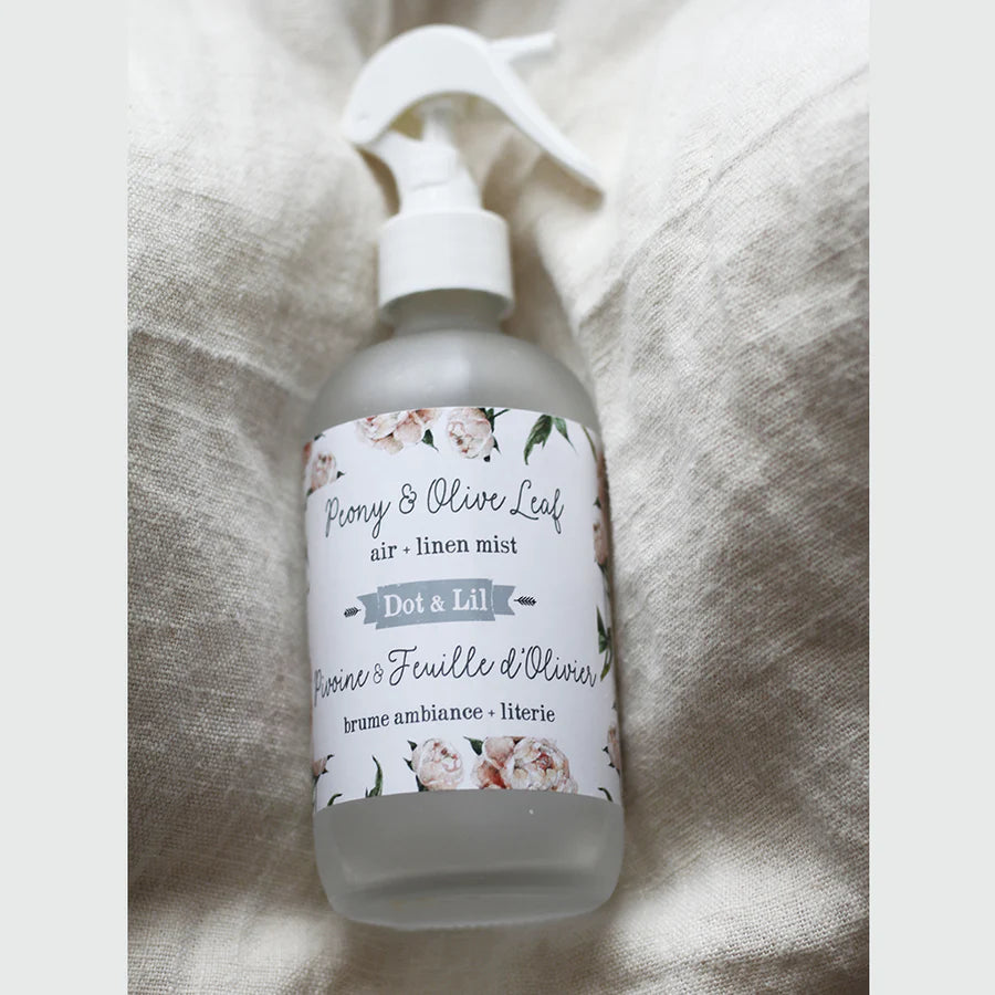 Room mist & bedding - Peony & olive leaf