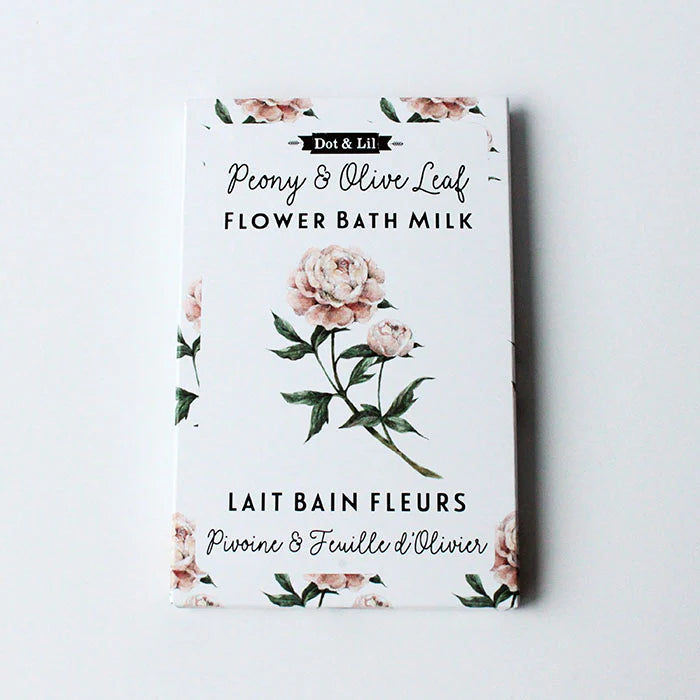 Bath Milk Sachet - Peony & Olive Leaves