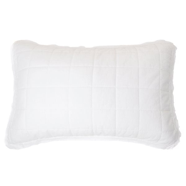 Poke - Couvre oreiller matelassé blanc