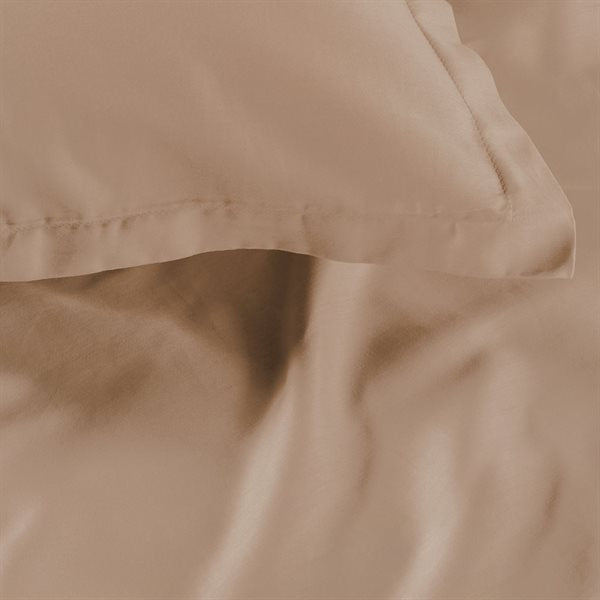 Smoothies - Ensemble de housse de couette taupe en satin de coton
