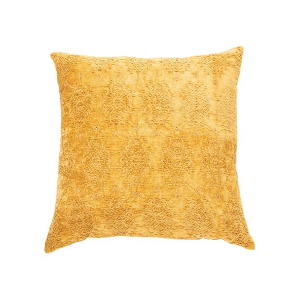 Toro - Mustard European Pillow with Embossed Pattern