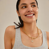 CHARM recycled clover pendant - gold plated