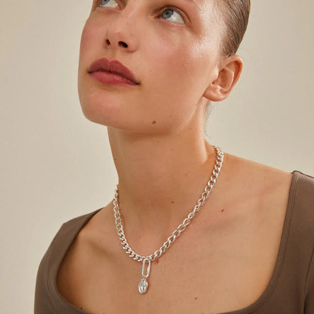 CHARM moon pendant - silver plated