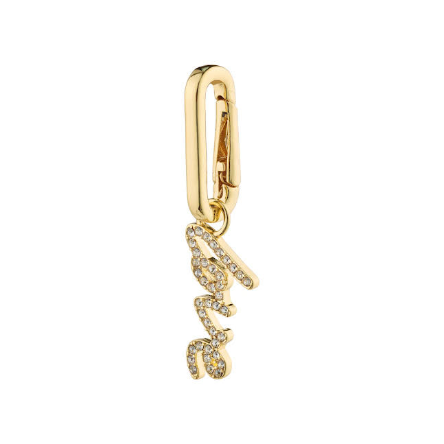 CHARM pendentif love recyclé - plaqué or