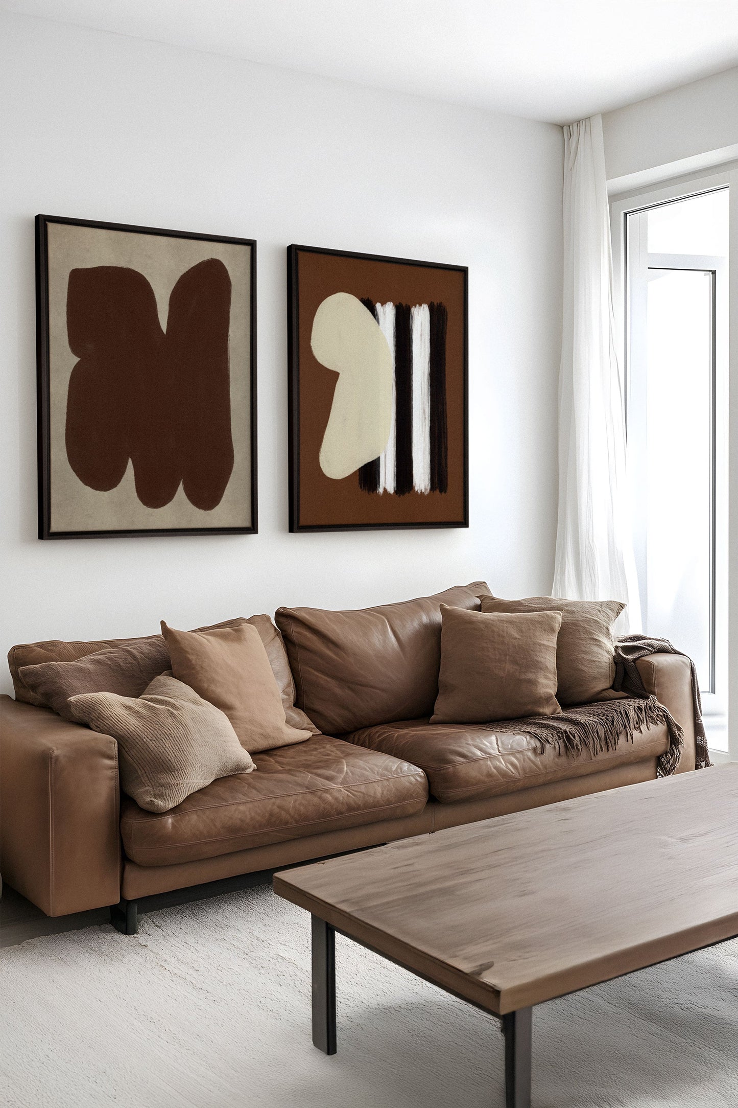 DUO CONTRASTES PROFONDS (2 Oeuvres sur toile étirée)