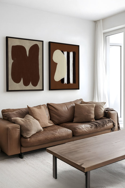 DUO CONTRASTES PROFONDS (2 Oeuvres sur toile étirée)