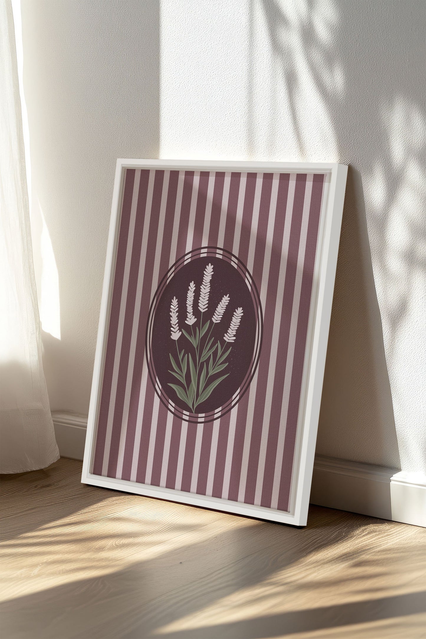 LAVENDER STRIPES, Oeuvre sur toile étirée