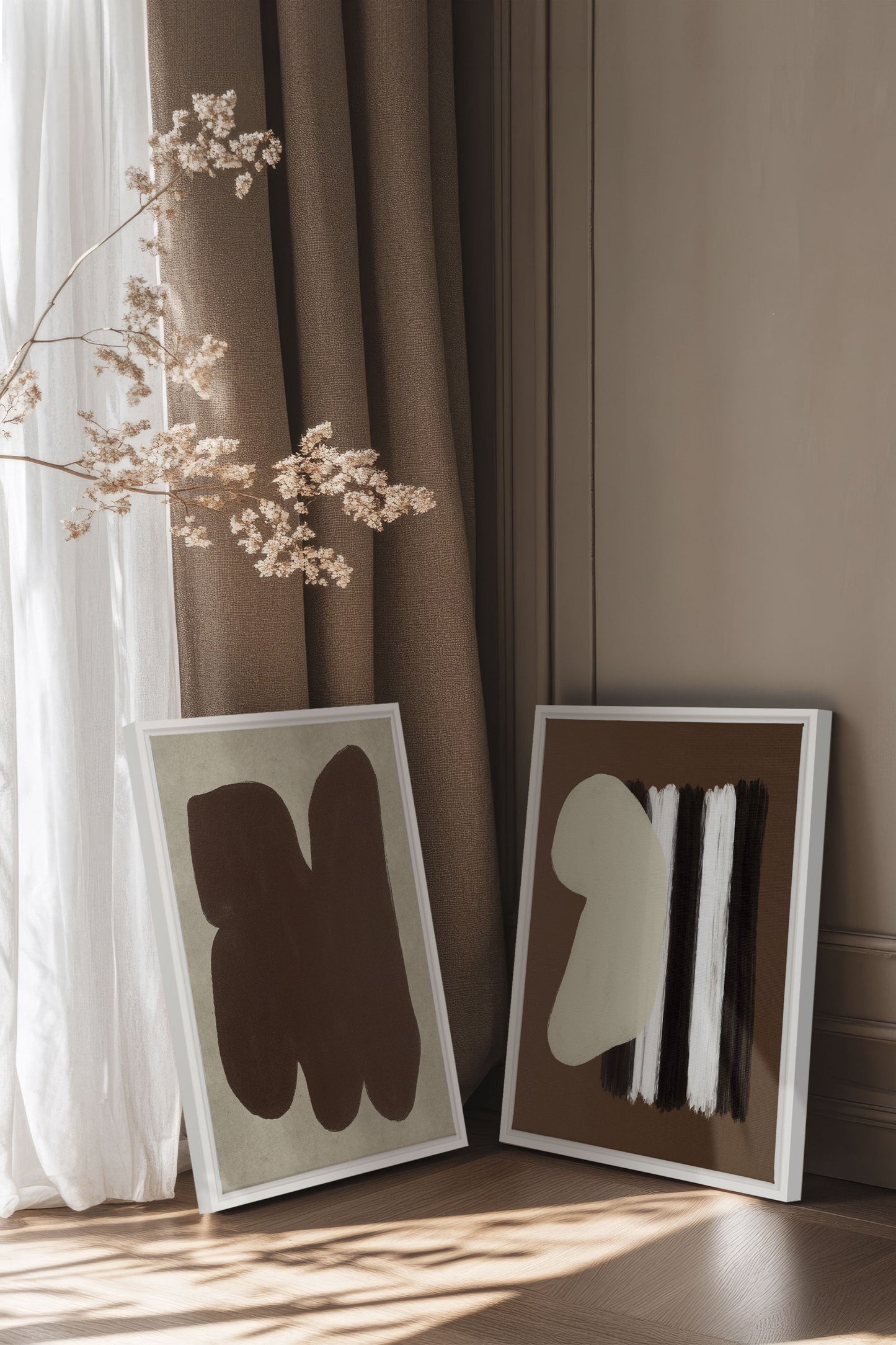 DUO CONTRASTES PROFONDS (2 Oeuvres sur toile étirée)