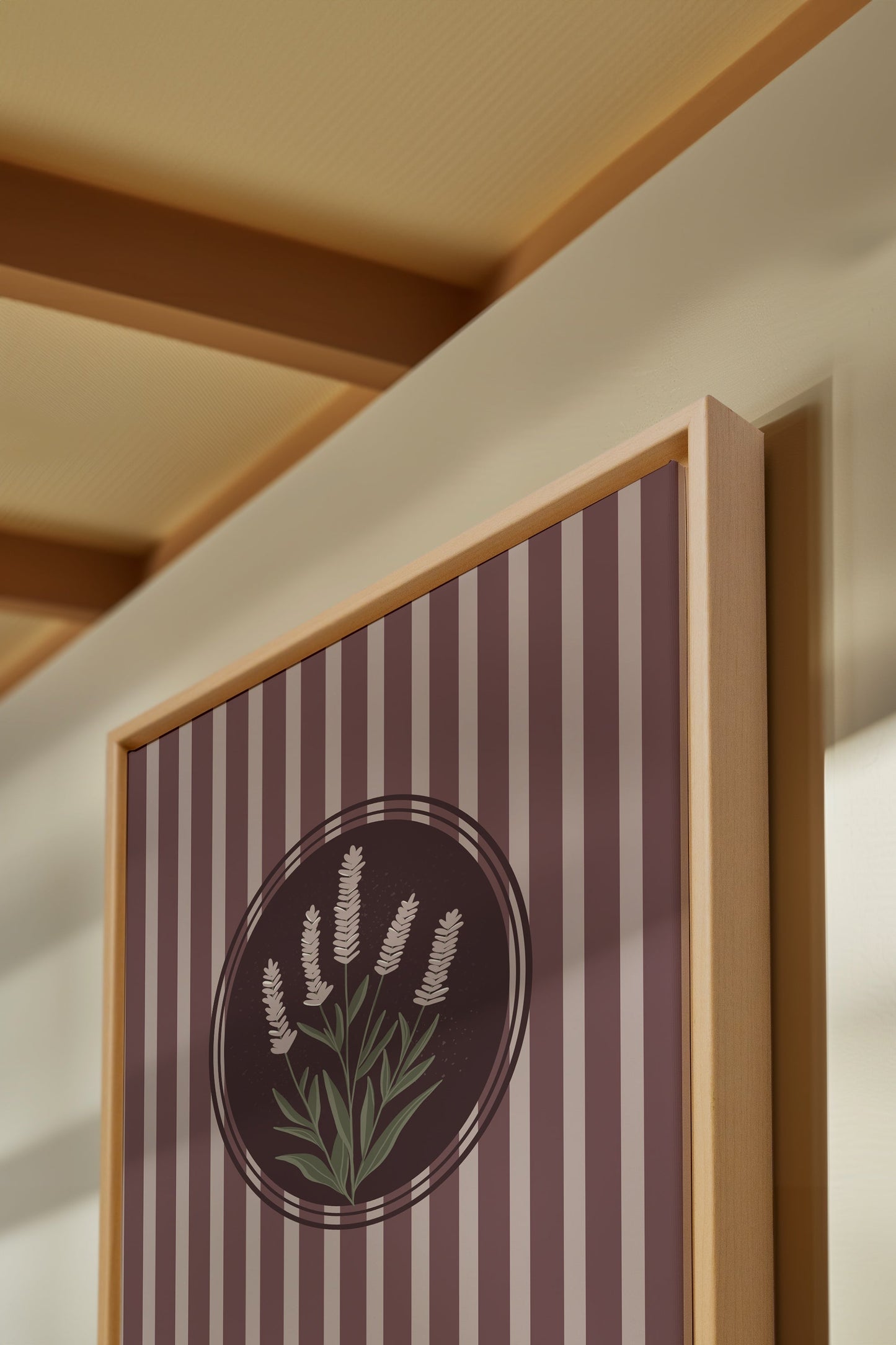 LAVENDER STRIPES, Oeuvre sur toile étirée