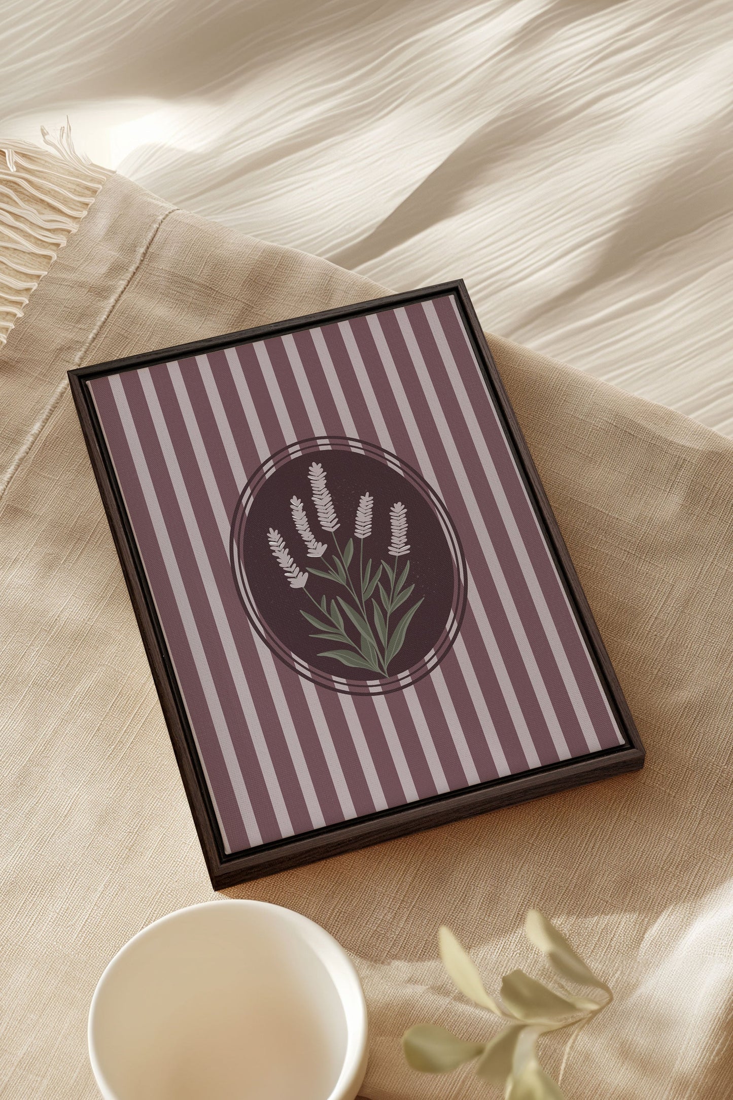 LAVENDER STRIPES, Oeuvre sur toile étirée