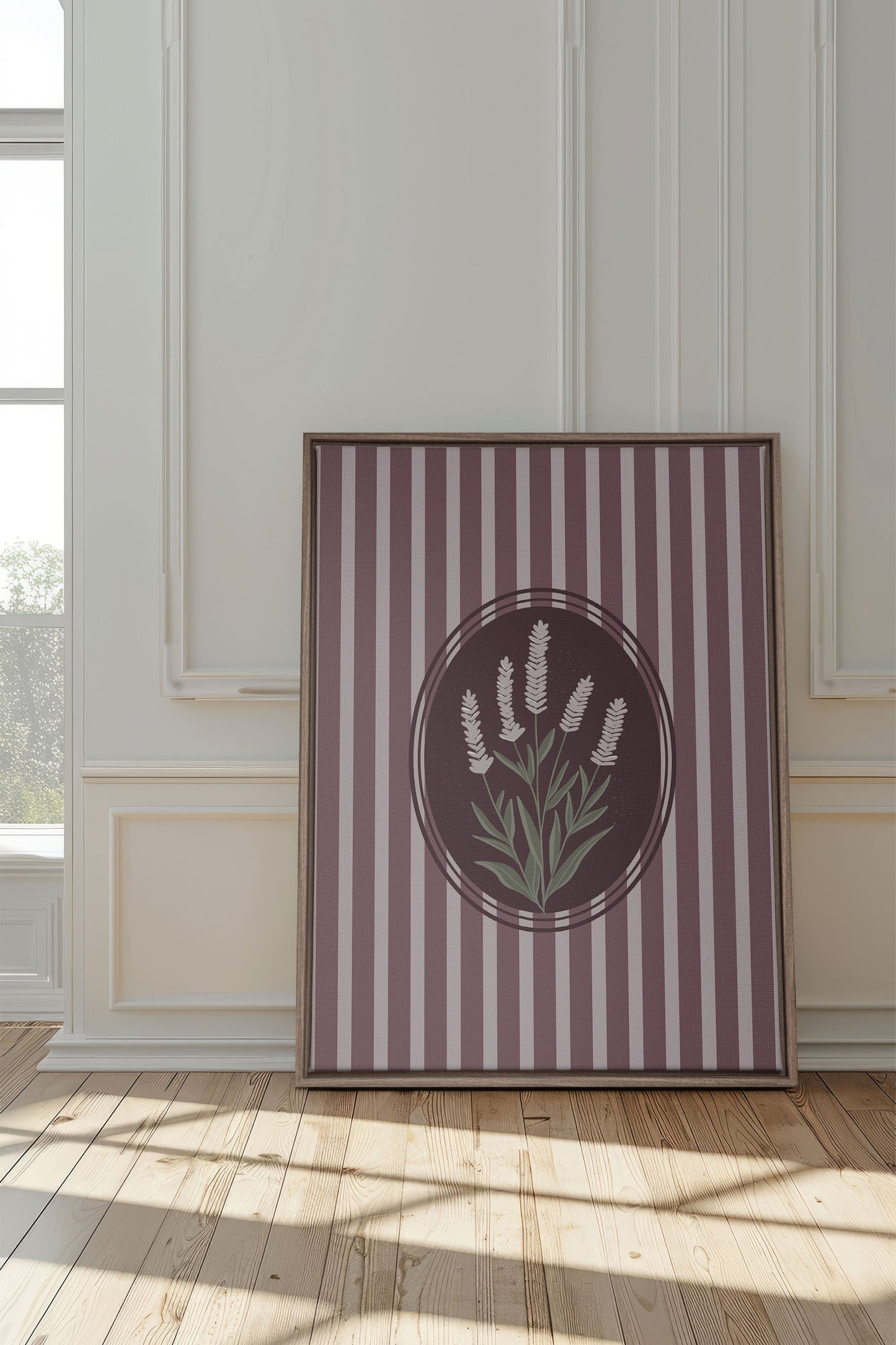 LAVENDER STRIPES, Oeuvre sur toile étirée