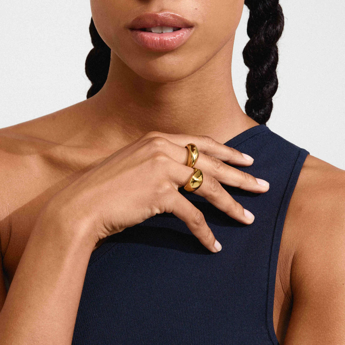 LULU recycled organic ring - gold plated