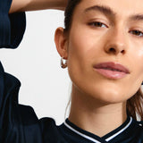 AICA Solid Hoop Earrings - Silver Plated