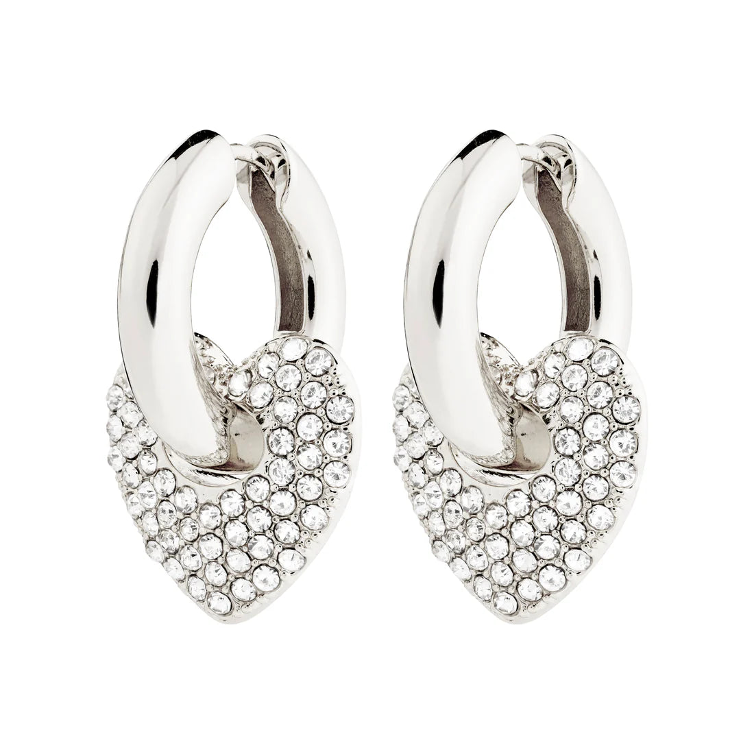 DUNE Boucles d'oreilles Crystal - Plaqué Argent