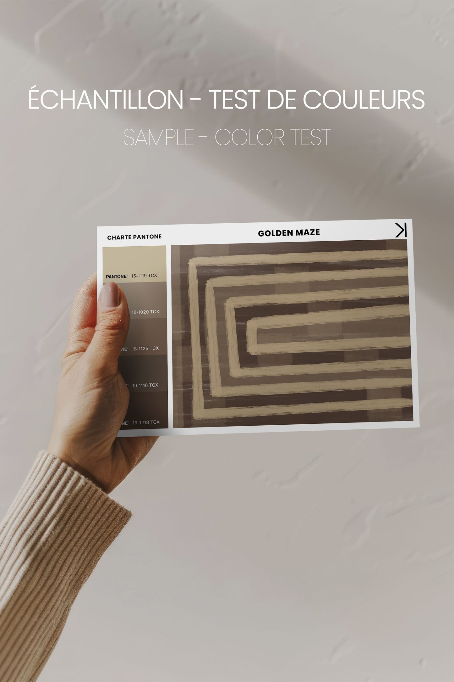 GOLDEN MAZE, Oeuvre sur toile étirée