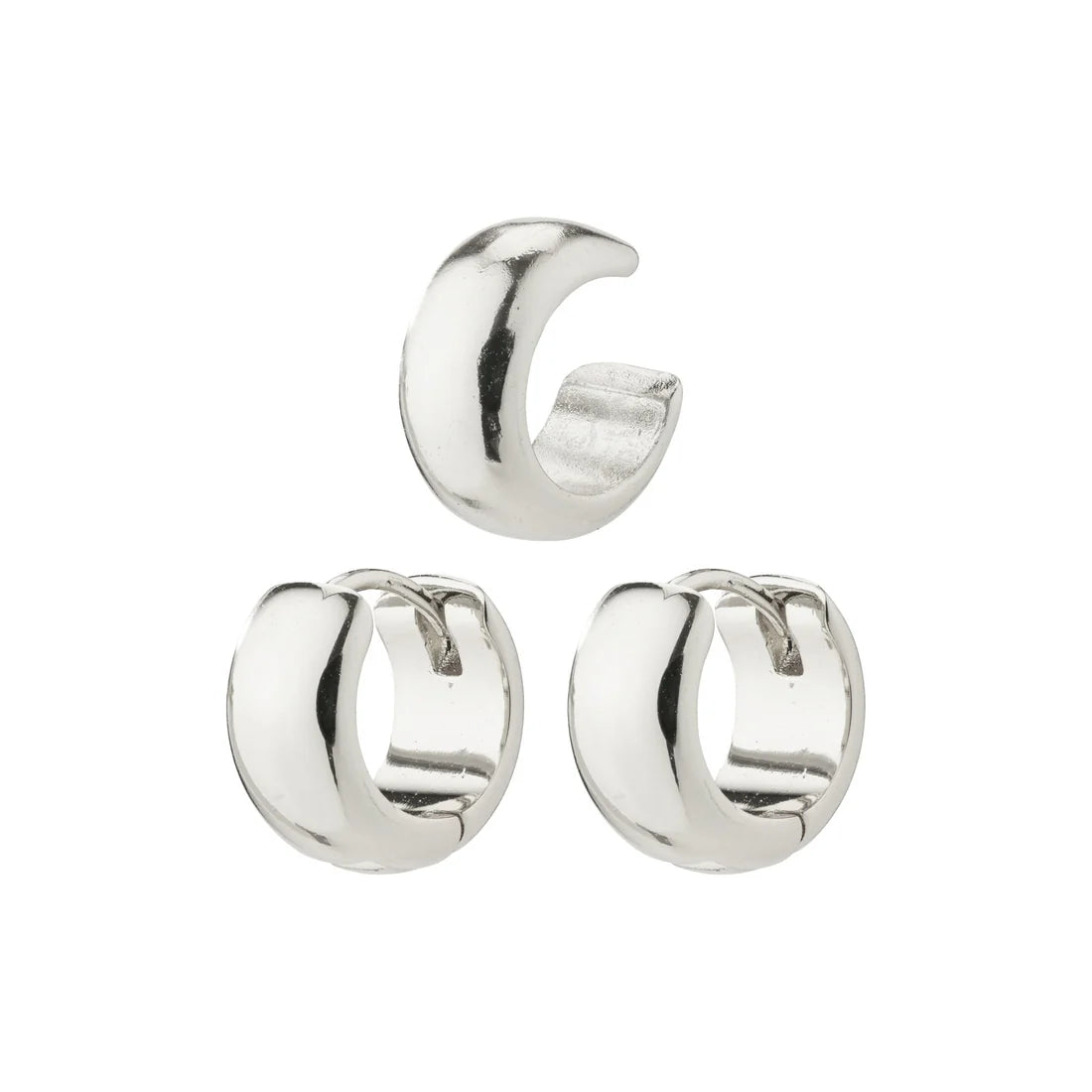PACE Anneaux et bague d'oreilles recyclés - Plaqué argent