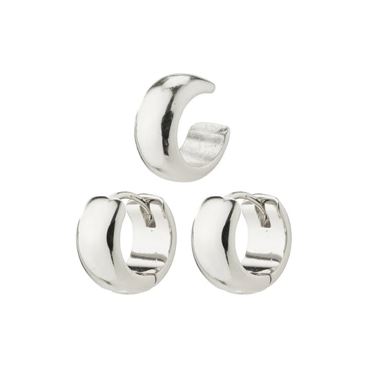 PACE Recycled Hoops and Hoop Earrings - Silver Plated