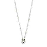 WAVE Collier coeur recyclé - plaqué argent