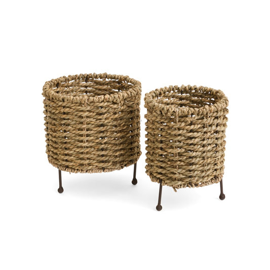 Wicker Planter - Brown
