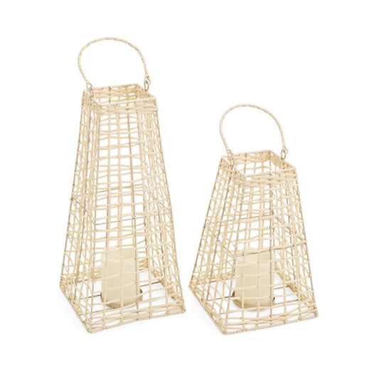 Rattan Lantern with LED Candle