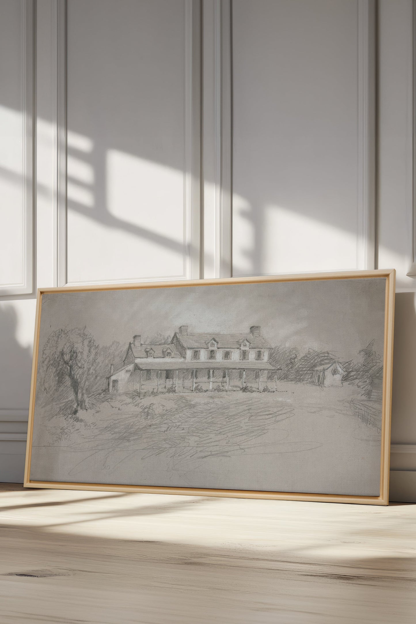 SHADOWED HOUSE, Oeuvre sur toile étirée