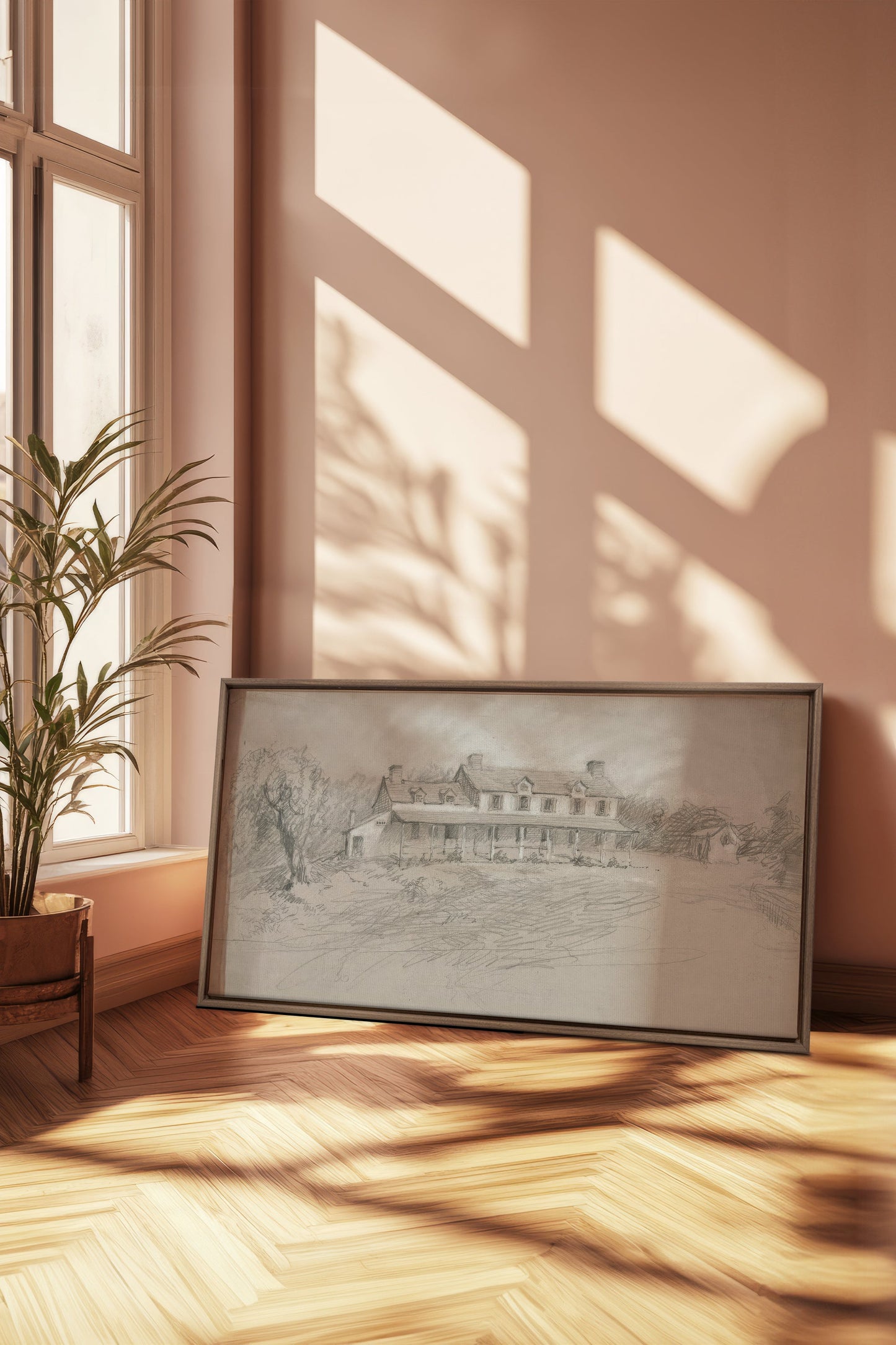 SHADOWED HOUSE, Oeuvre sur toile étirée