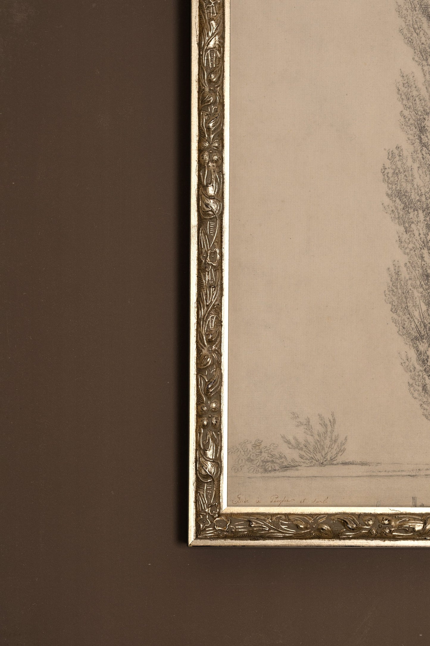 SOUFFLE DU PEUPLIER, CADRE VINTAGE ARGENT