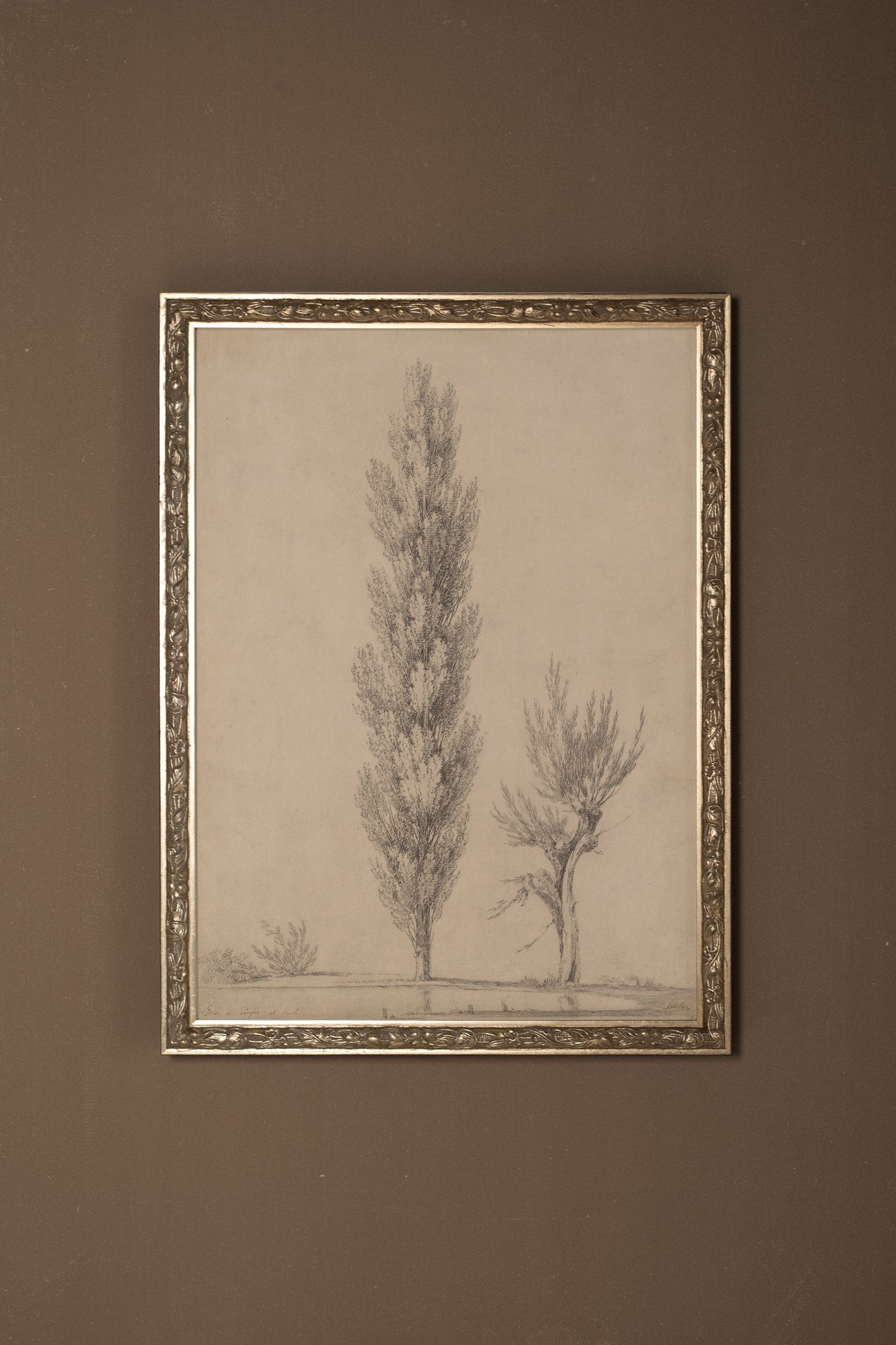 SOUFFLE DU PEUPLIER, CADRE VINTAGE ARGENT