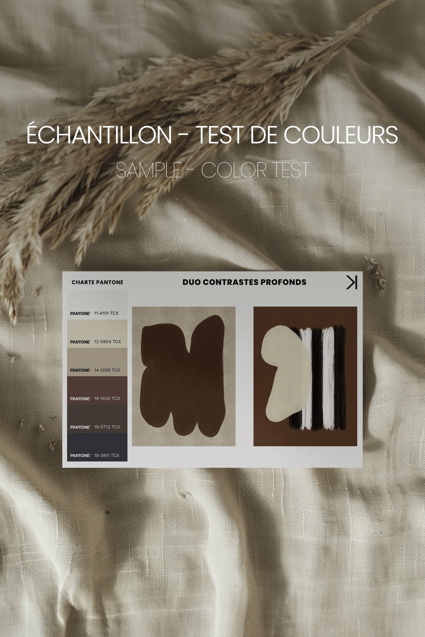 DUO CONTRASTES PROFONDS (2 Oeuvres sur toile étirée)
