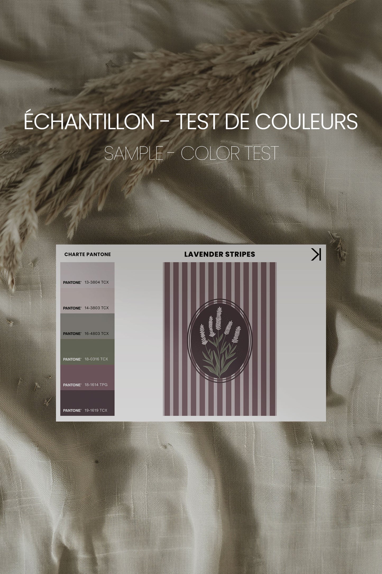 LAVENDER STRIPES, Oeuvre sur toile étirée