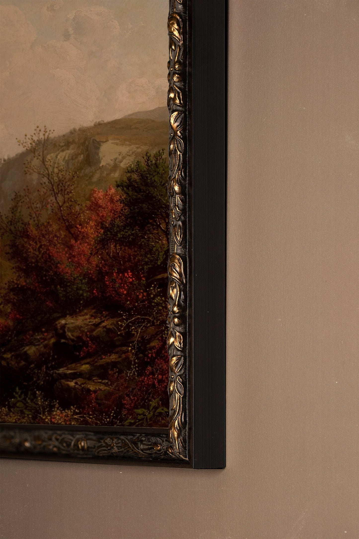 TOILE DES BOIS, CADRE VINTAGE BRONZE