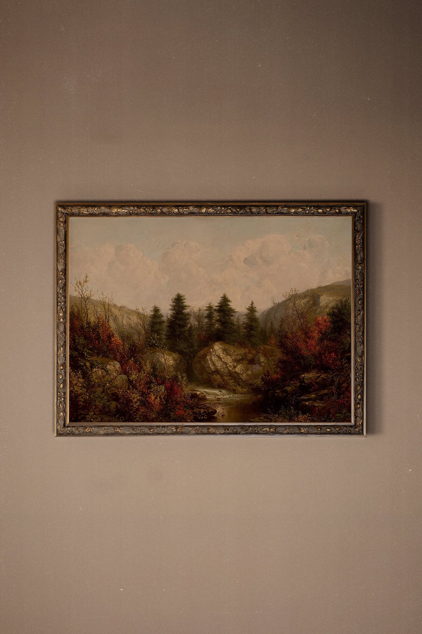 TOILE DES BOIS, CADRE VINTAGE BRONZE