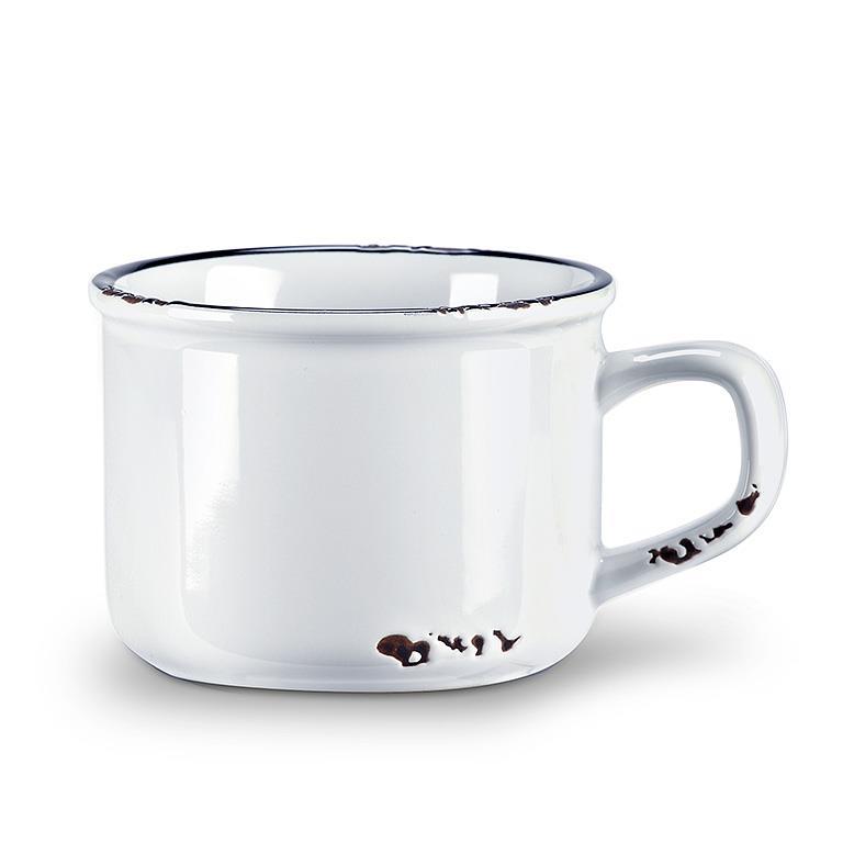 Tasse à cappuccino Enamel - Blanche